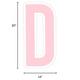 Blush Pink Letter (D) Corrugated Plastic Yard Sign, 30in